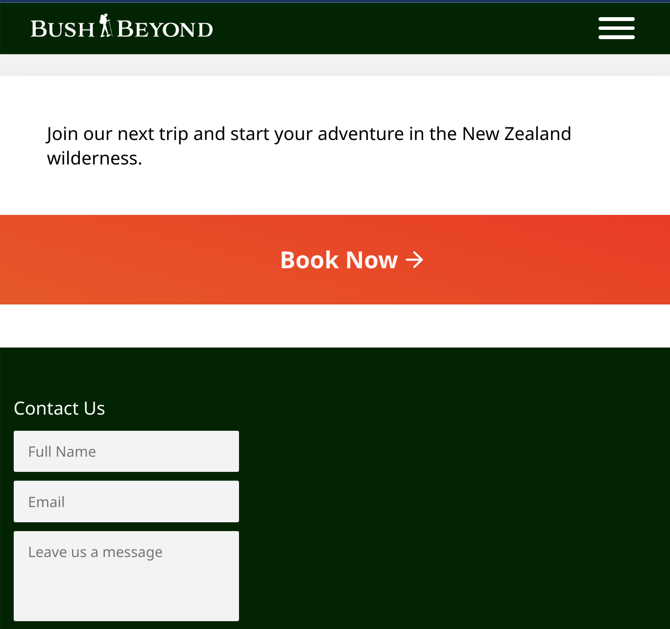 Call to actions are scattered in the footer and at the bottom of most pages.