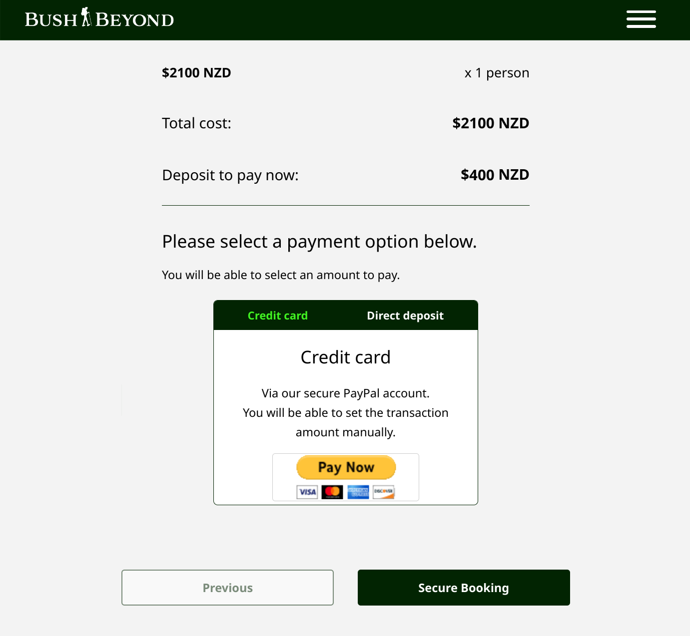 Bush and Beyond lead generation form