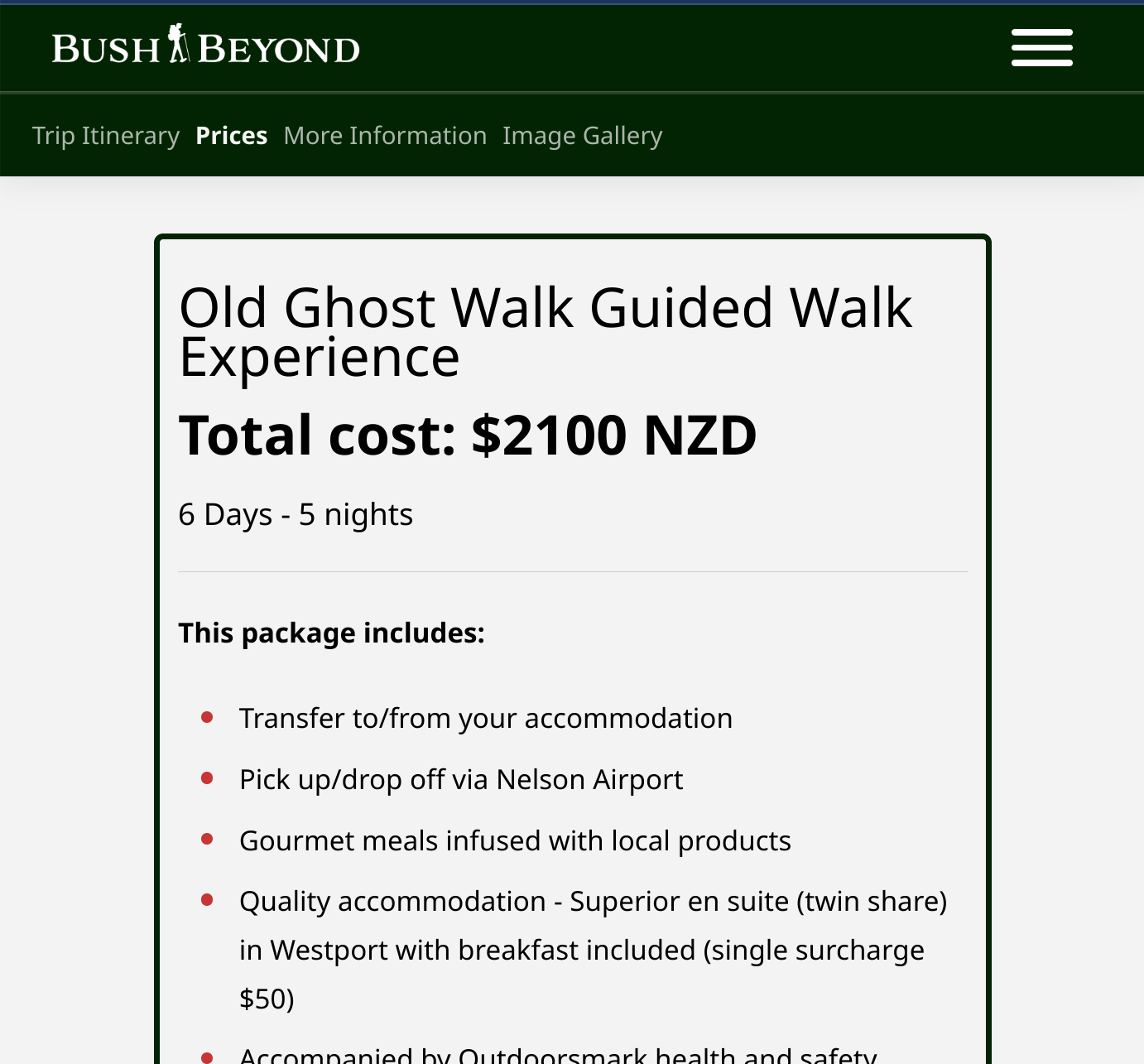 Clear transparent pricing displayed early sets the mood, following content is used to reinforce this bold assertion.